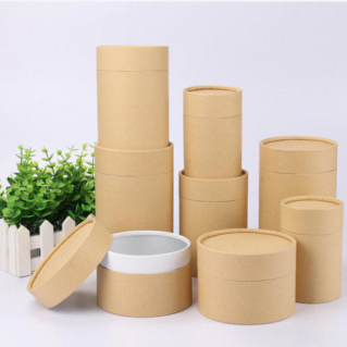 China Supplier Cylinder Customized Printing Reusable Kraft Paper Tube Packaging